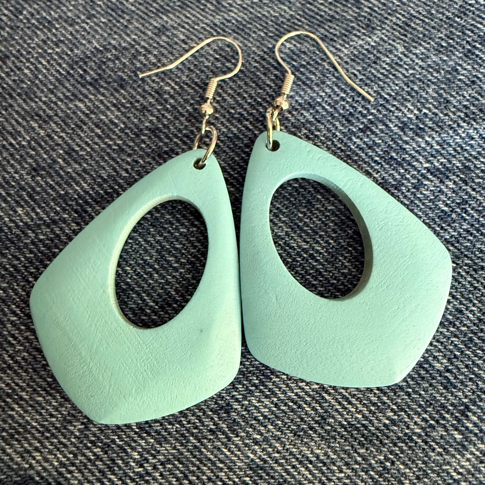 Wooden Drop Earrings
